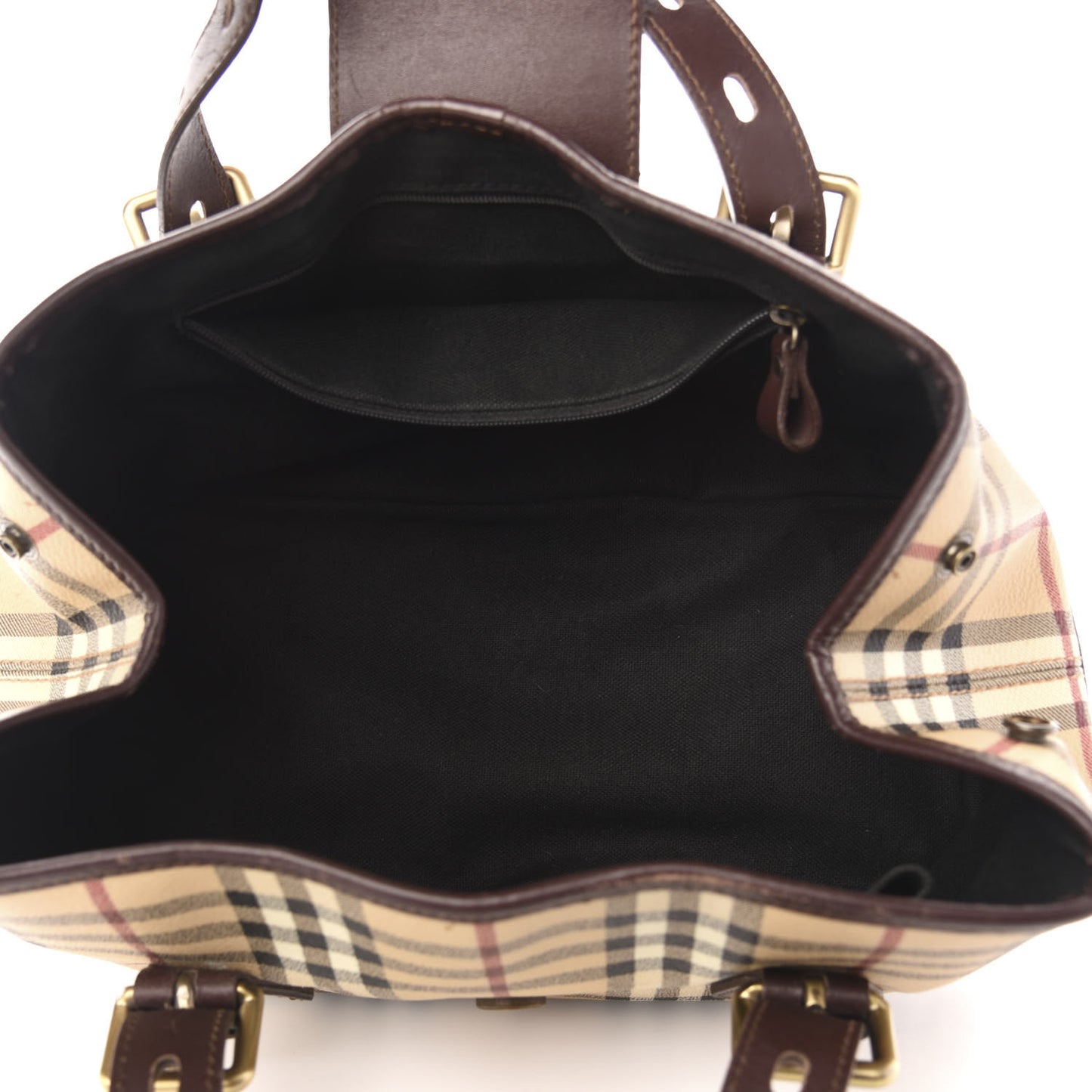 Haymarket Check Buckle Satchel Chocolate