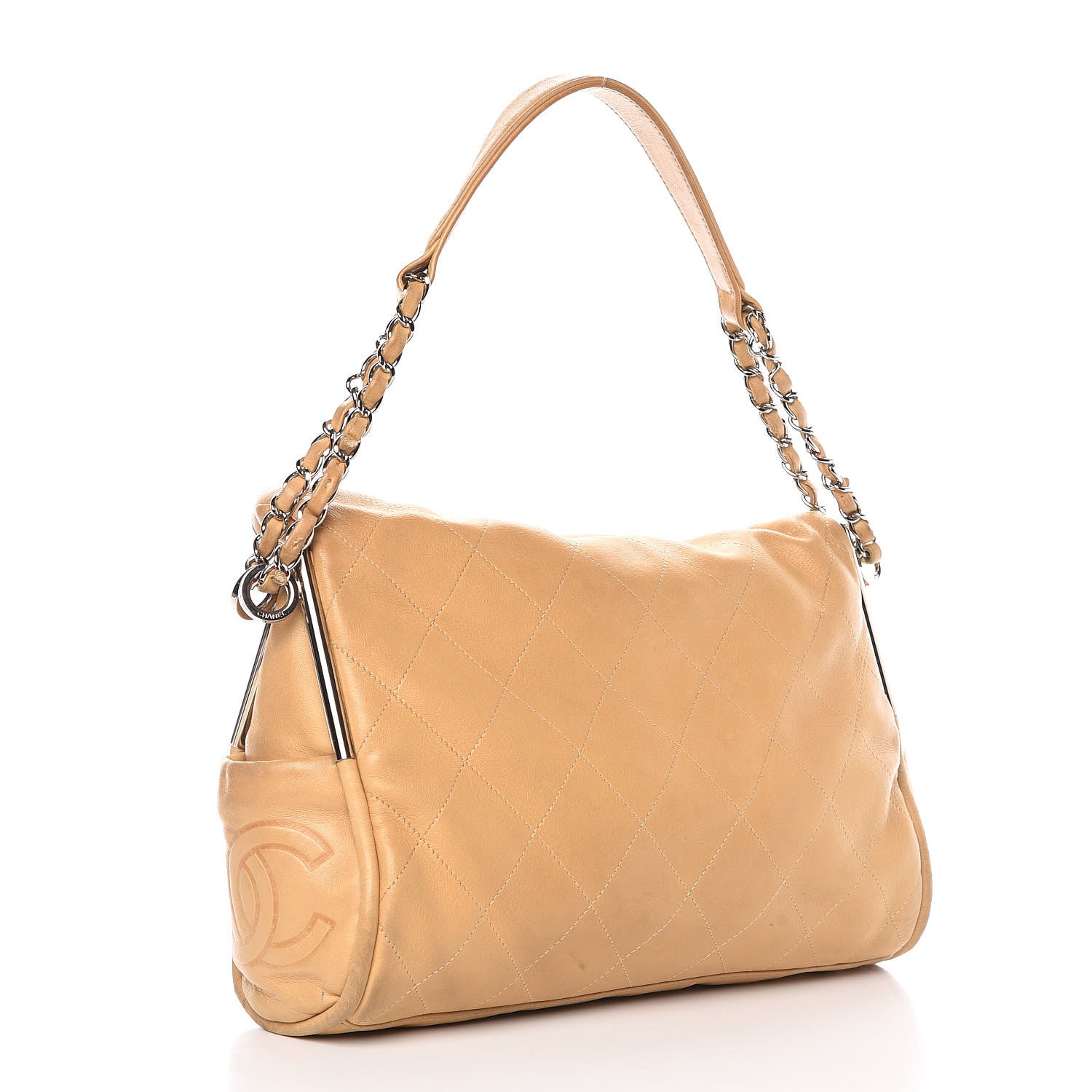 Chanel Lambskin Stitched Medium Ultimate Soft Tote Beige 3 of 15