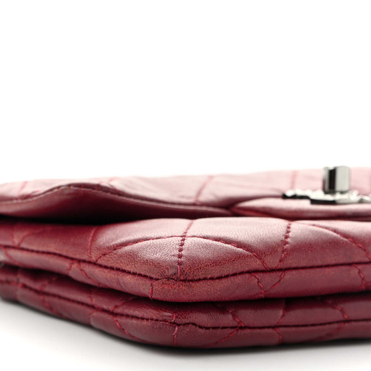 Chanel Lambskin Quilted Mini Mineral Nights Flap Crossbody Bag Dark Red 9 of 12