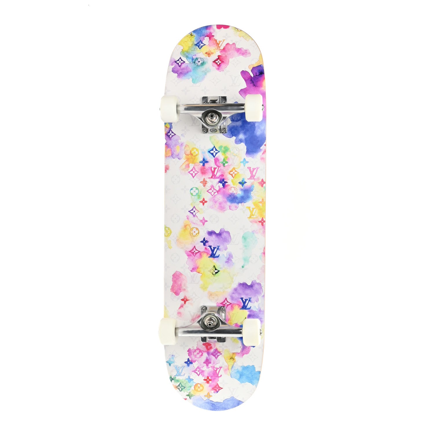 Louis Vuitton Monogram Watercolor Wood Skateboard Multicolor 2 of 10