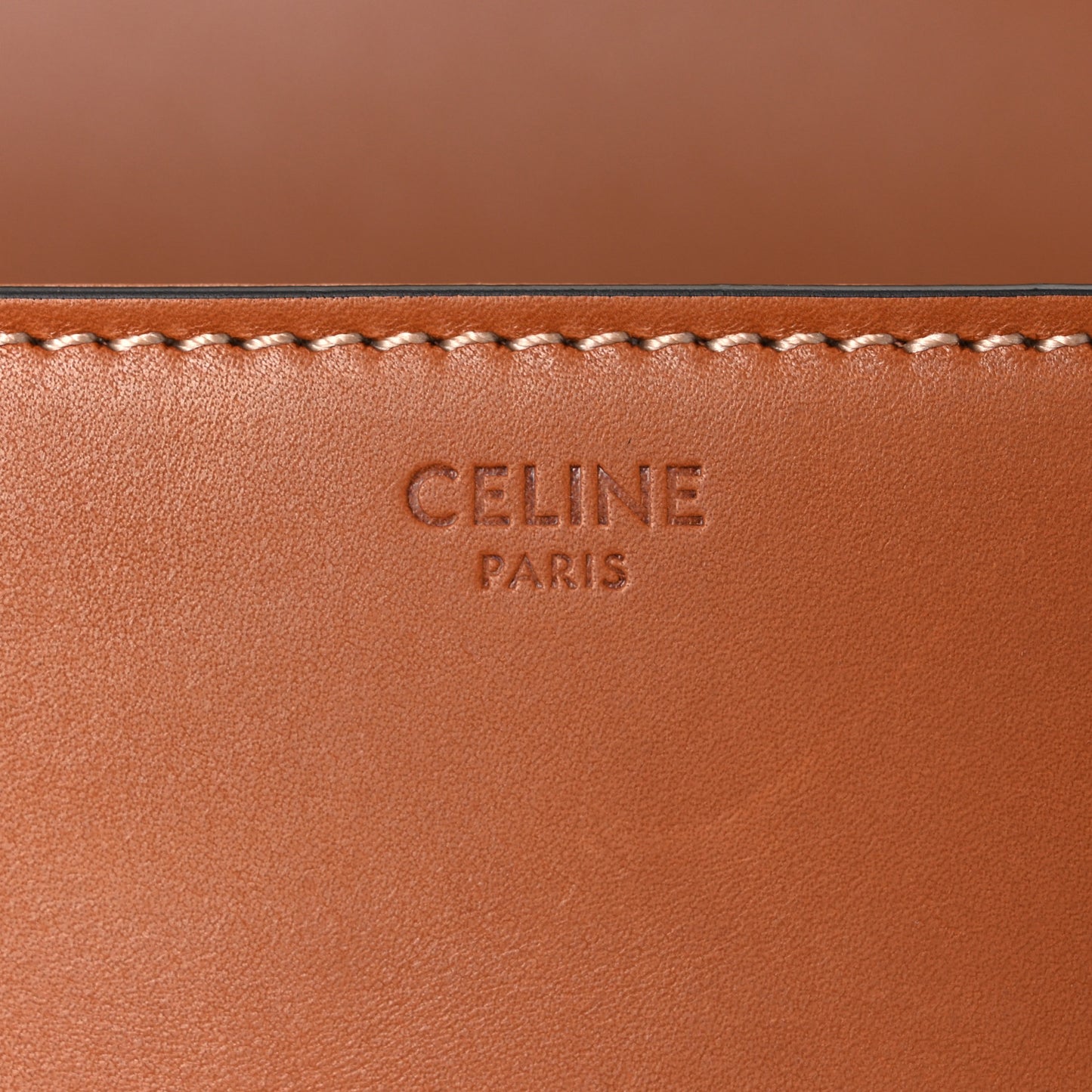 Natural Calfskin Medium Triomphe Tan