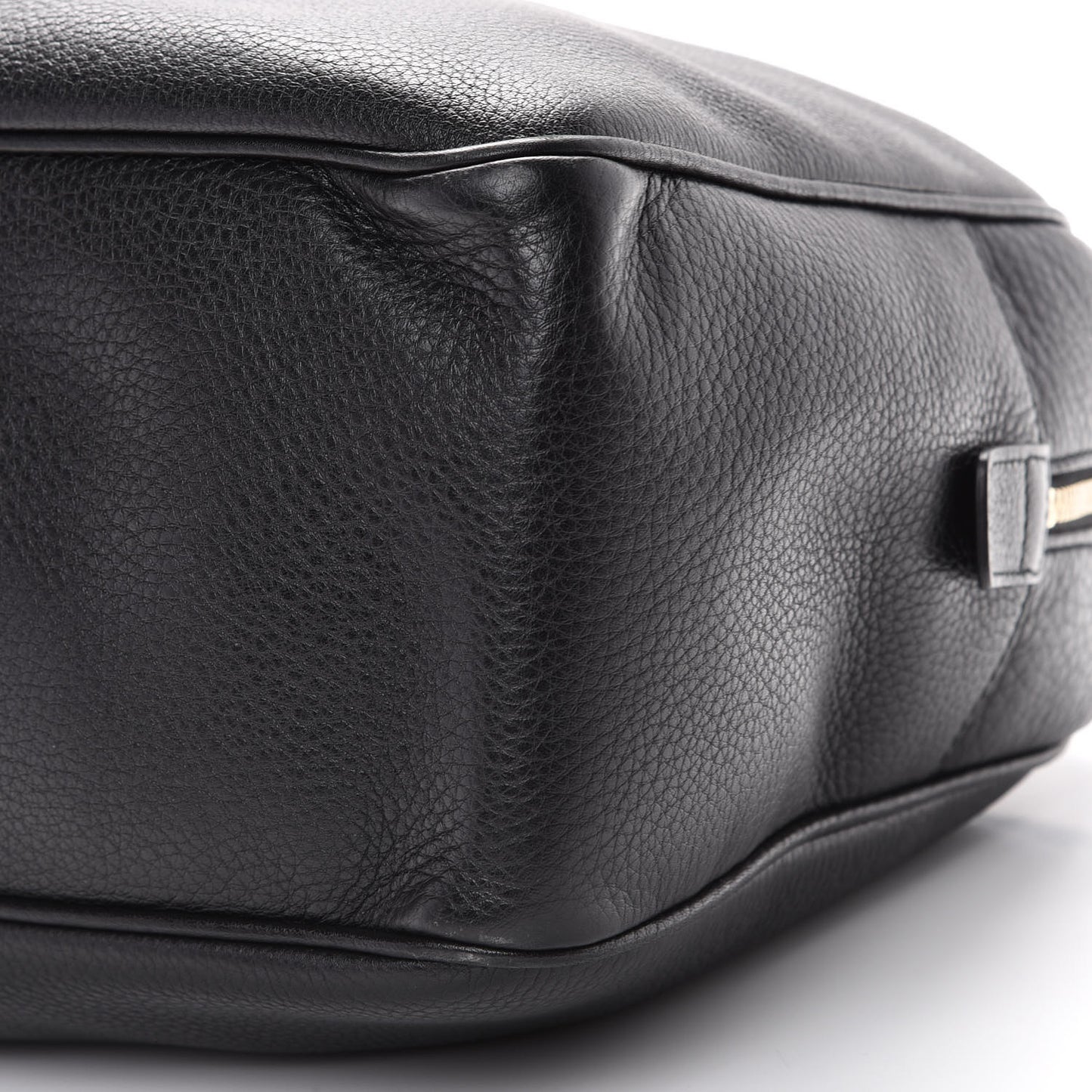 Pebbled Calfskin Medium Soho Bowler Black