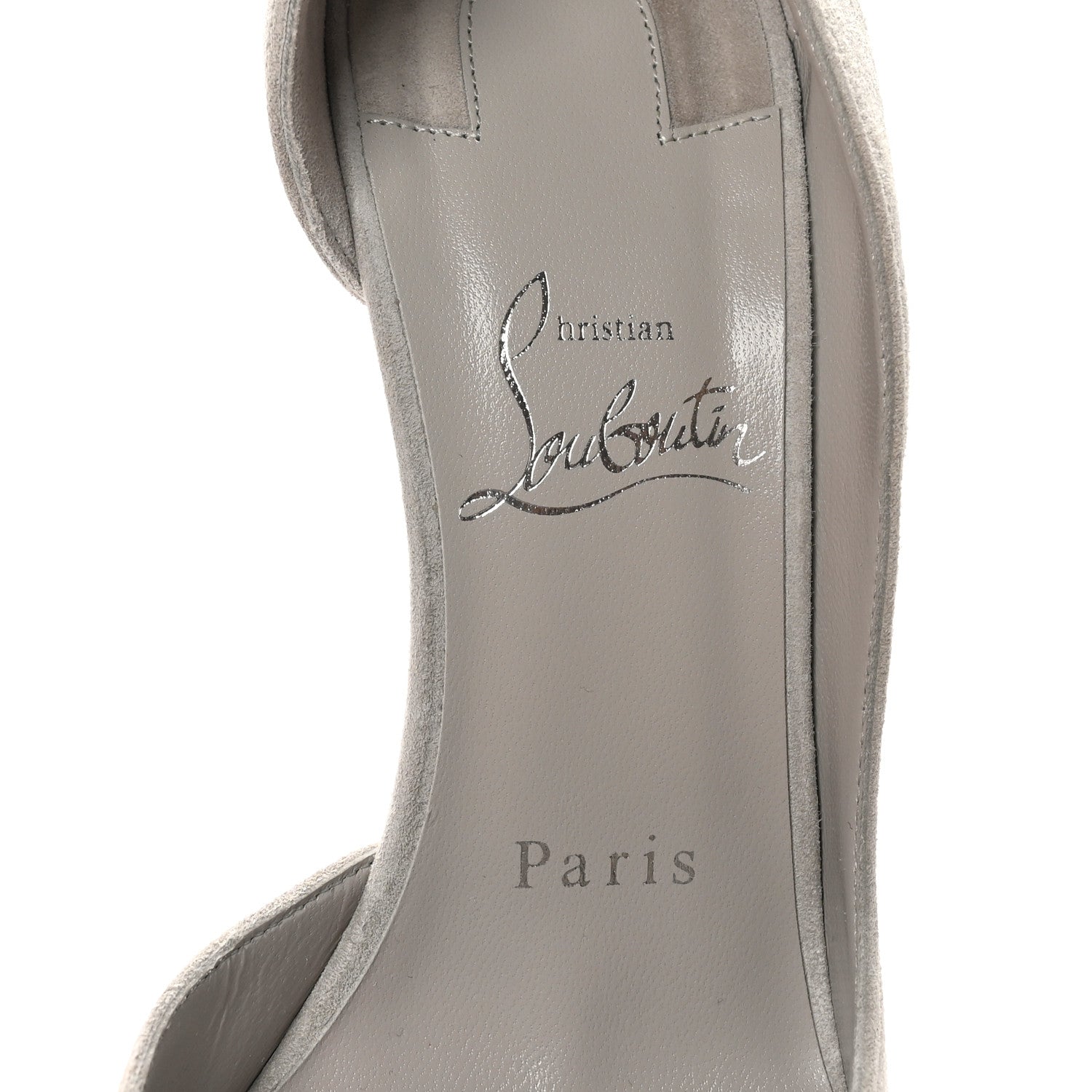 Christian Louboutin Veau Velour Iriza 100 Pumps 37.5 Goose 6 of 9