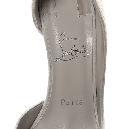 Christian Louboutin Veau Velour Iriza 100 Pumps 37.5 Goose 6 of 9