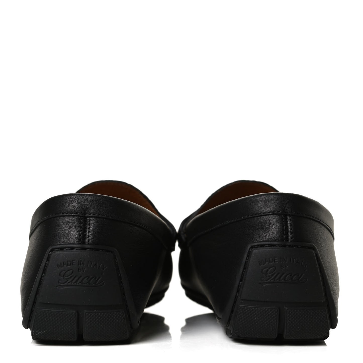 Calfskin Miro Soft Microguccissima Mens Driver Loafer 6.5 Black