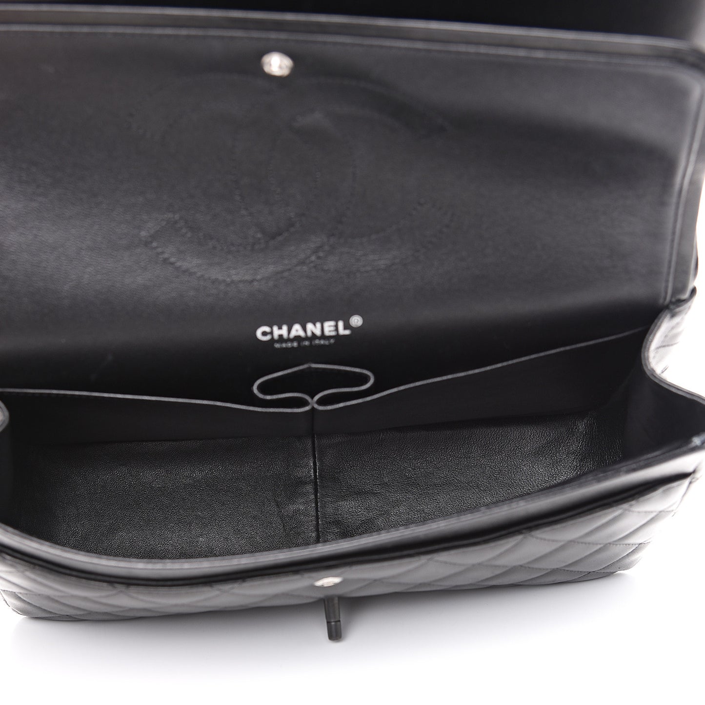 Lambskin Quilted Jumbo Double Flap So Black