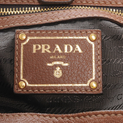 Prada Vitello Daino Tote Marrone 7 of 8