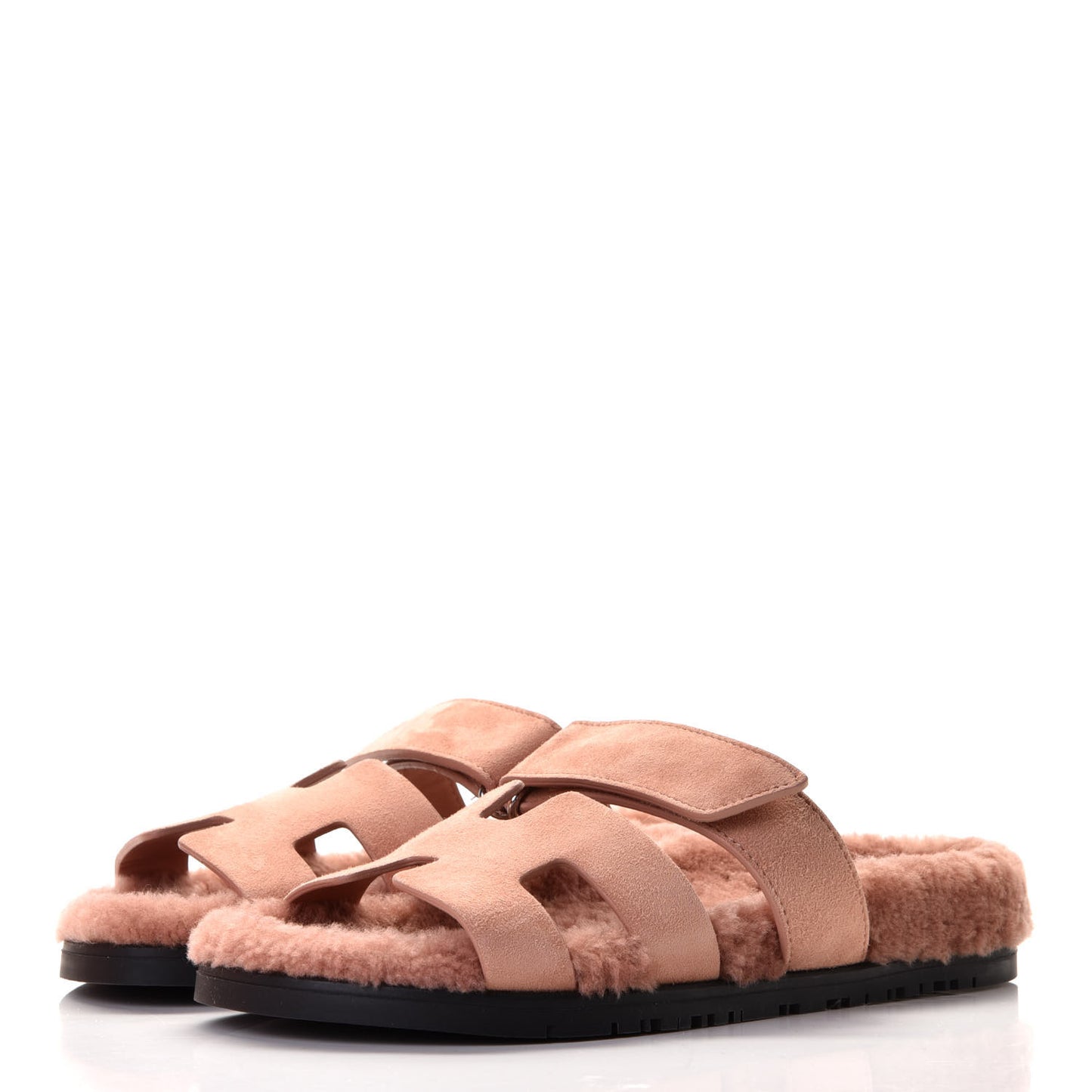 Suede Goatskin Woolskin Womens Chypre Sandals 37 Rose Aube