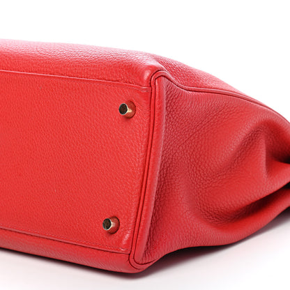 Hermes Togo Kelly Retourne 35 Rouge Casaque 8 of 9