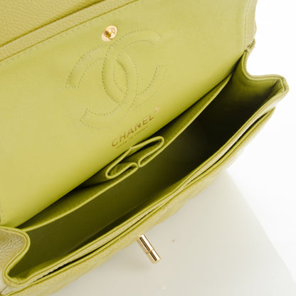 Chanel Caviar Quilted Small Double Flap Green 7 of 8