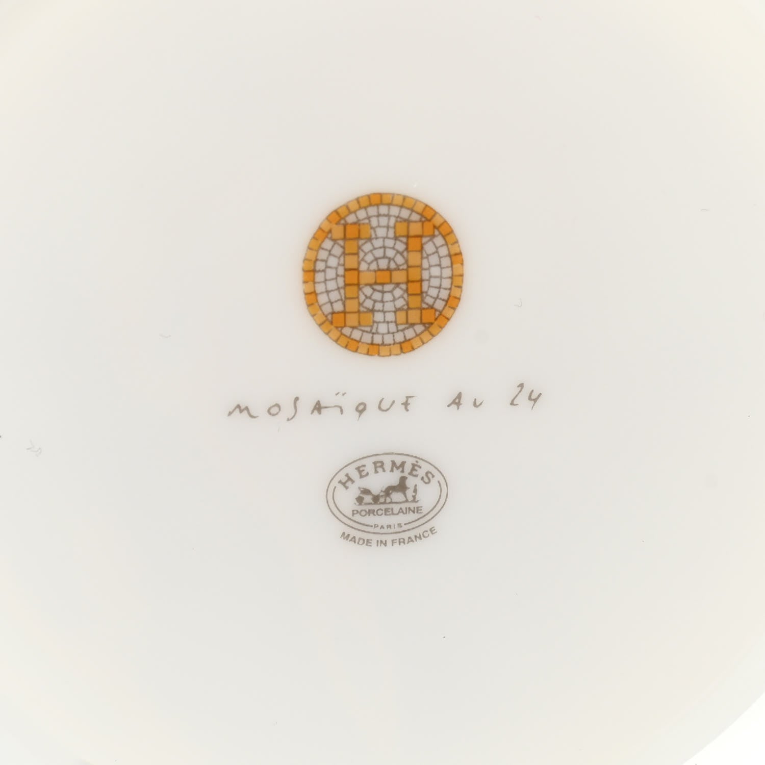 Hermes Porcelain Mosaique Au 24 Gold Breakfast Cup And Saucer Set Of 2 13 of 15
