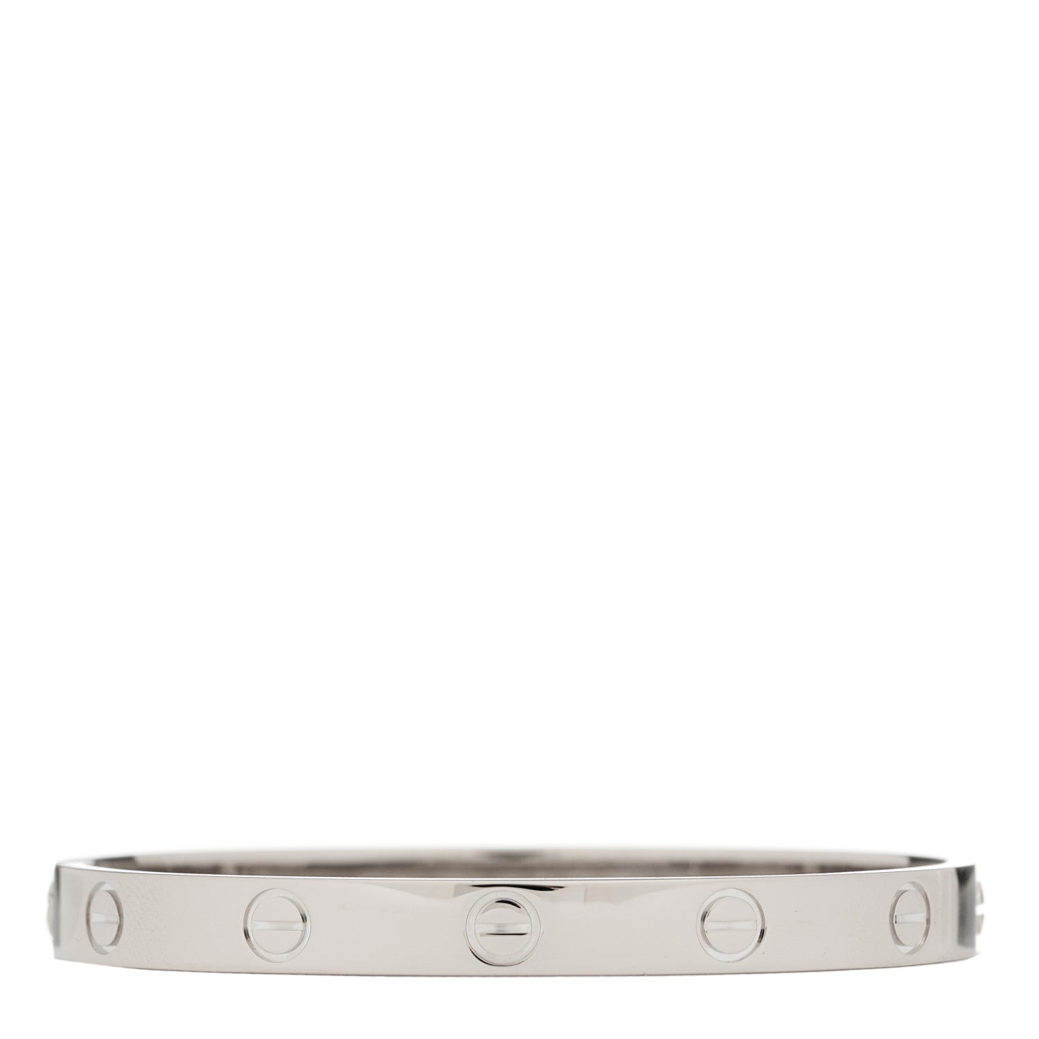 Cartier 18K White Gold LOVE Bracelet 16 2 of 8