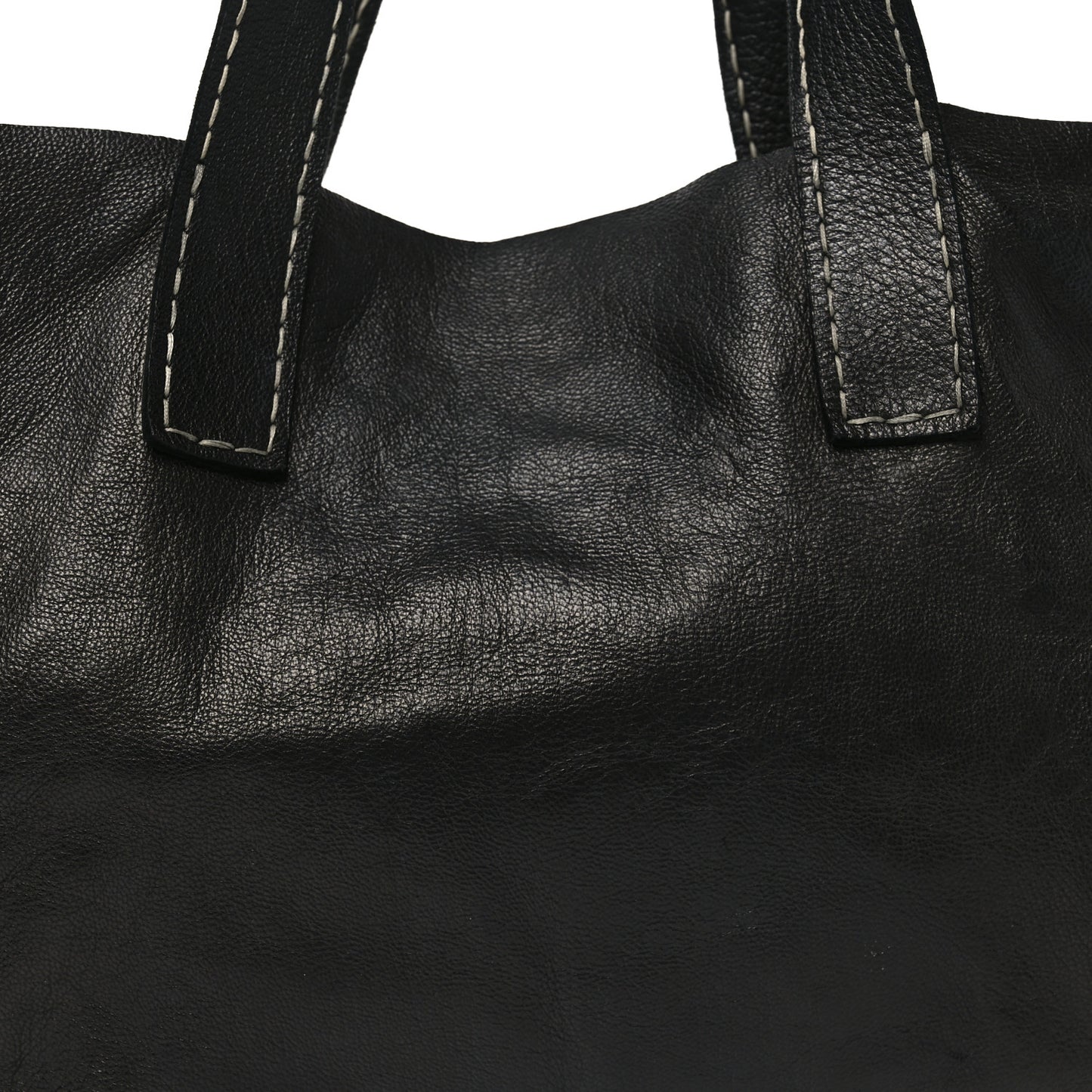 Glossy Nappa Maya E/W Tote Three Black