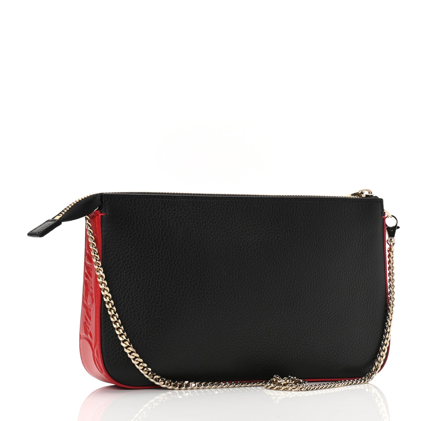 Calfskin Loubila Chain Clutch Black