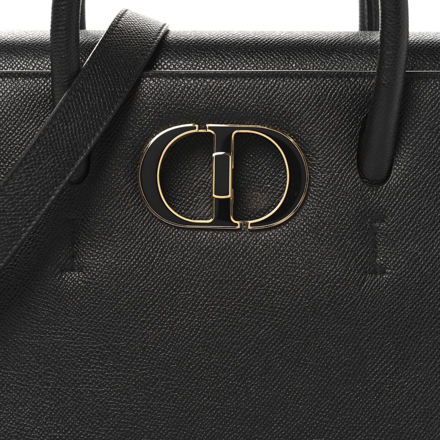 Christian Dior Grained Calfskin Medium St. Honore Tote Black 7 of 11