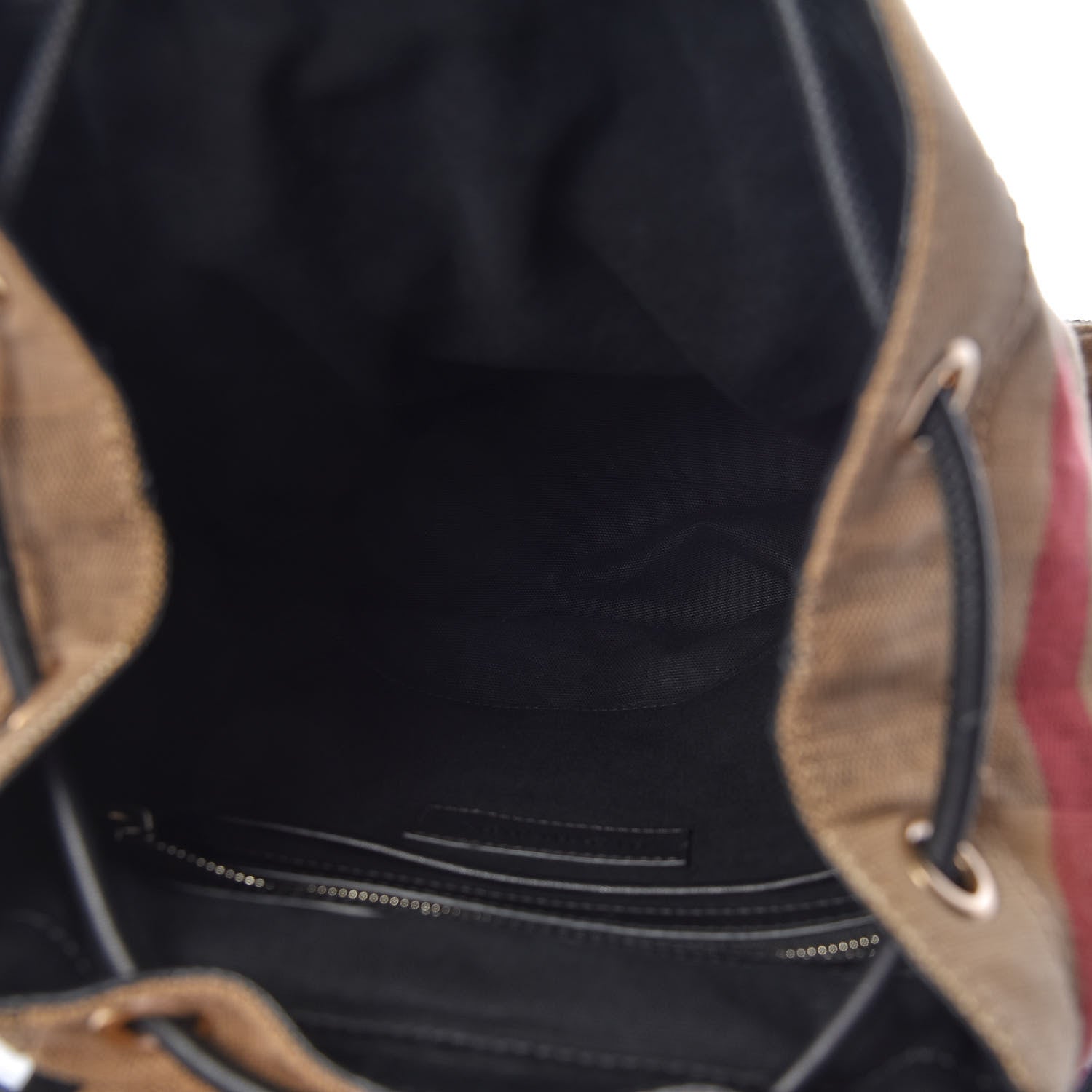 Burberry Canvas Mega Check Medium Rucksack Backpack Black 5 of 9