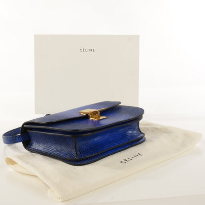 Celine Lizard Medium Classic Box Flap Bag Indigo 4 of 6