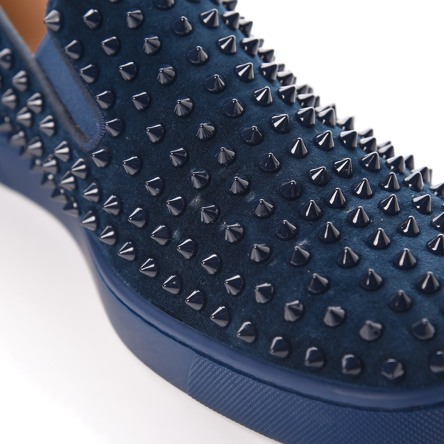 Velvet Spikes Mens Roller Boat Flats 45 Quartz