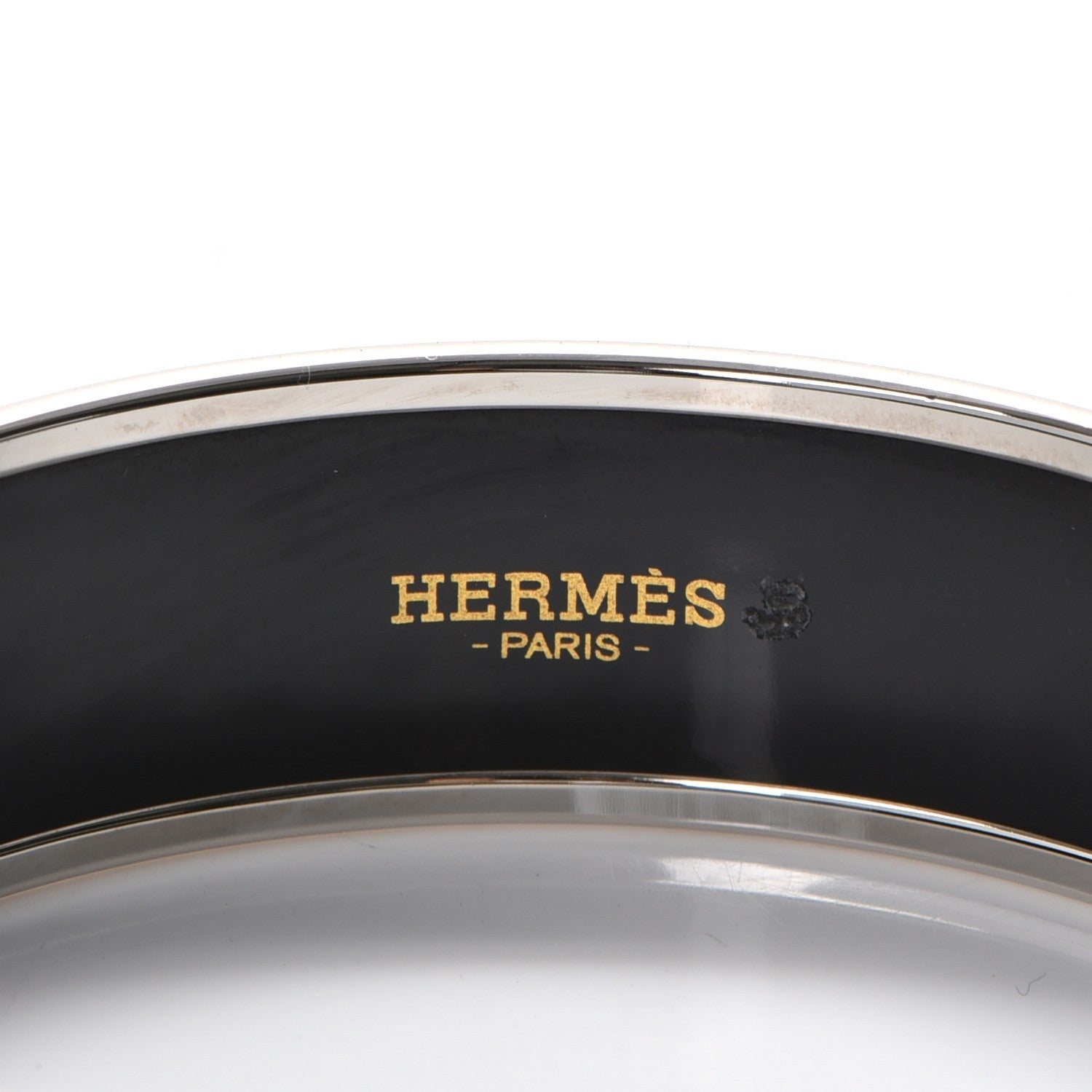 Hermes Enamel Printed Wide Larbe Du Vent Bracelet 65 Encres 4 of 5