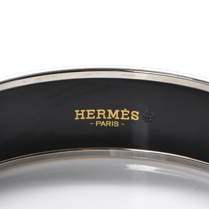 Hermes Enamel Printed Wide Larbe Du Vent Bracelet 65 Encres 4 of 5