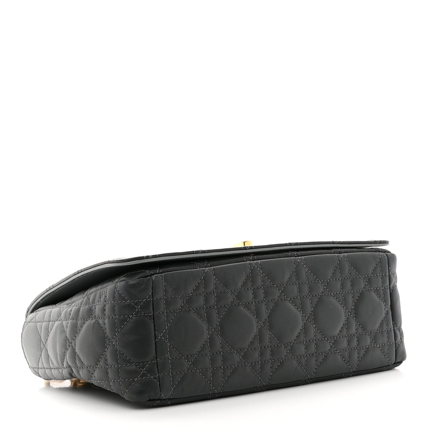 Lambskin Cannage Medium Caro Bag Grey Stone