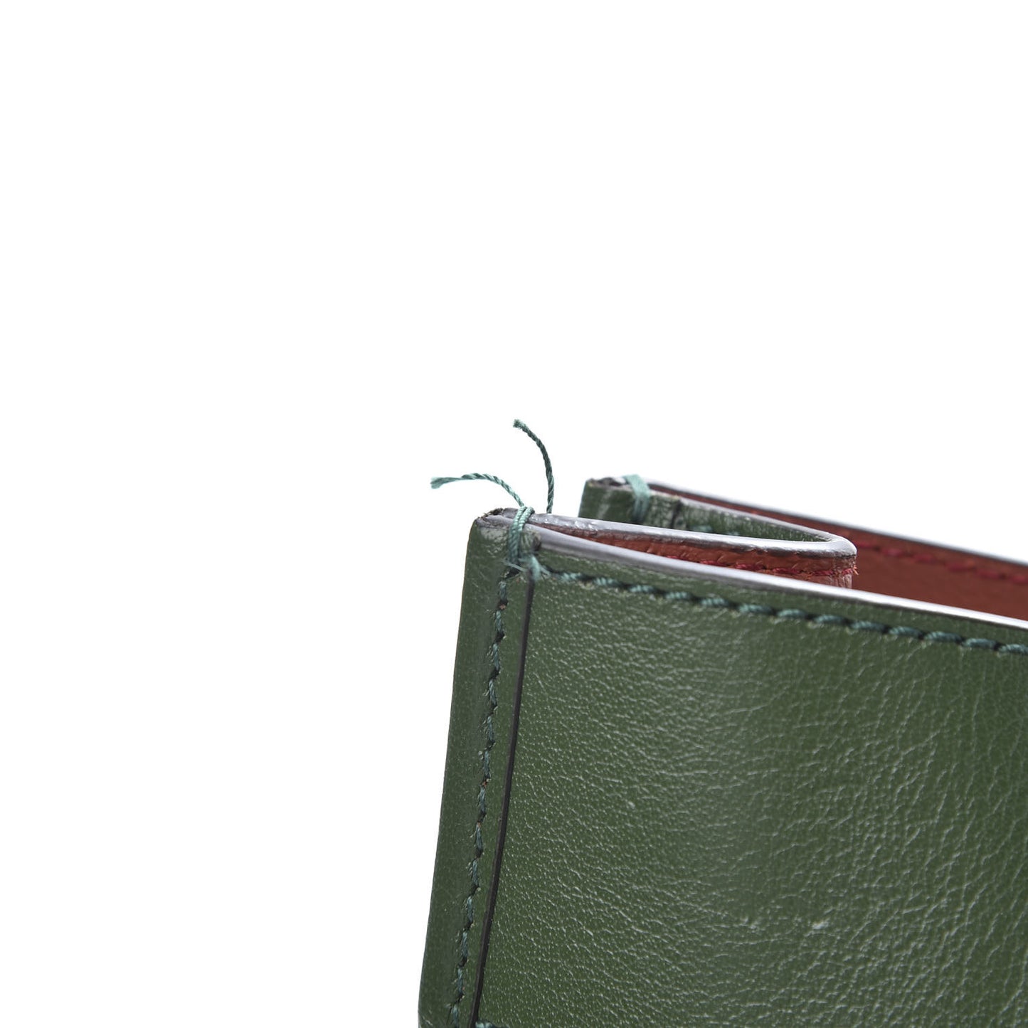 Suede Calfskin Large Rajah Chain Tote Brown Green