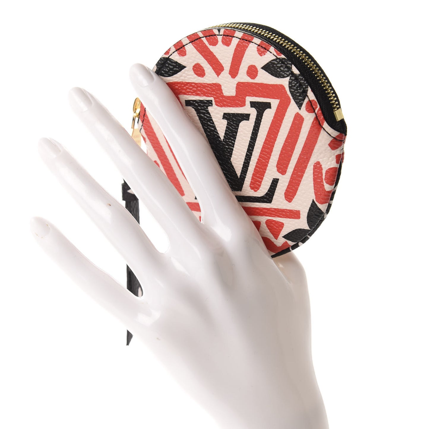 Monogram Giant Crafty Round Coin Purse Creme Rouge