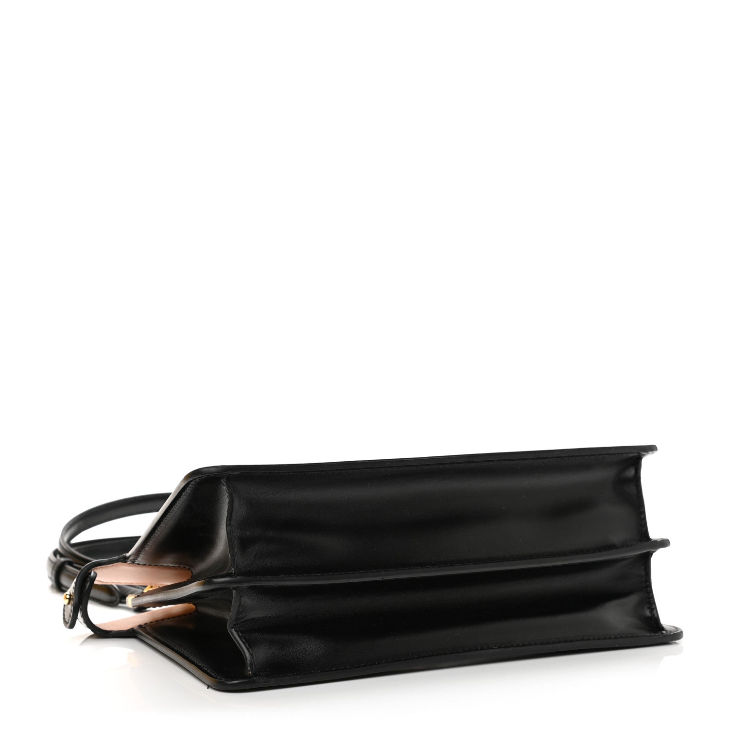 Fendi Vitello King Luxor Shiny Nappa Medium Peekaboo I SEE U East West Satchel Black Light Rose 3 of 11