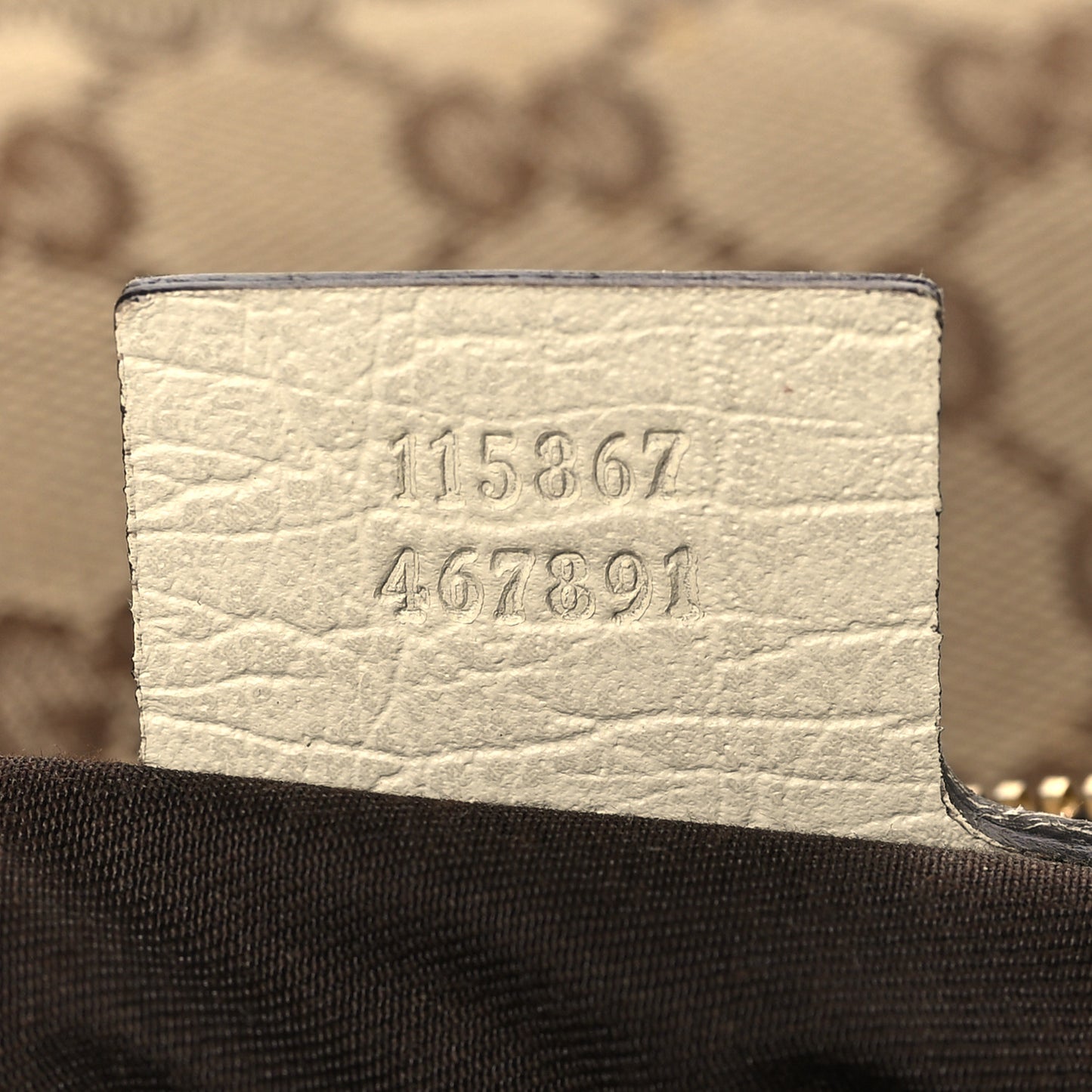 Monogram Medium Horsebit Chain Hobo Off White