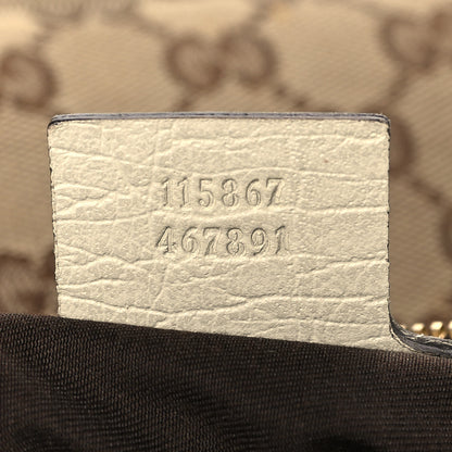Gucci Monogram Medium Horsebit Chain Hobo Off White 7 of 11