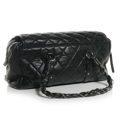Chanel Distressed Lambskin Lady Braid Flap Tote Black 3 of 8