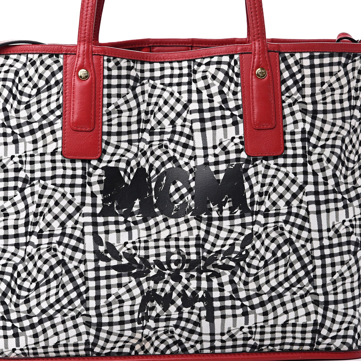 Visetos Medium Liz Reversible Shopper Tote Ruby Red