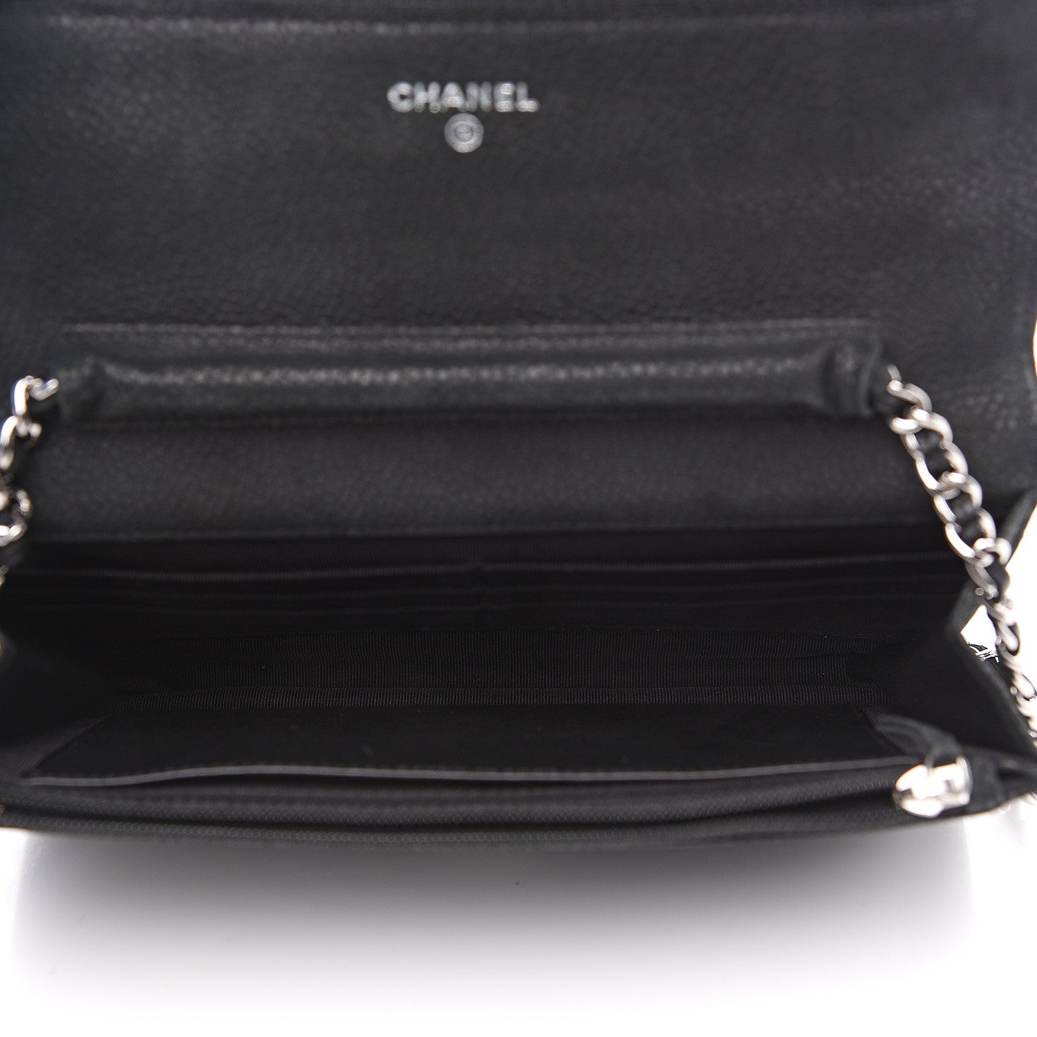Chanel Iridescent Caviar Quilted Wallet On Chain WOC Black 4 of 10