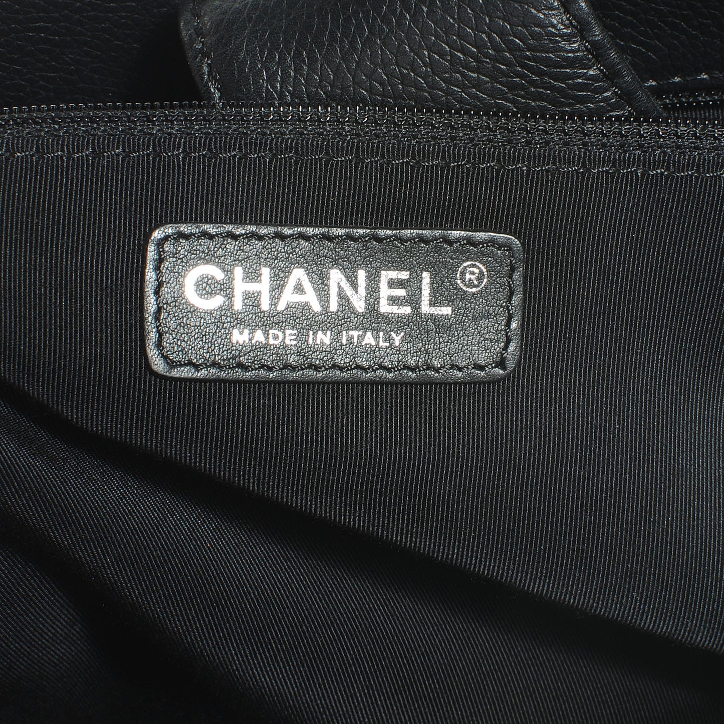 Calfskin Cerf Executive Shopper Tote Black