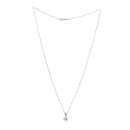Mikimoto 18K White Gold Akoya Pearl 6.5-7mm Pendant Necklace 3 of 7