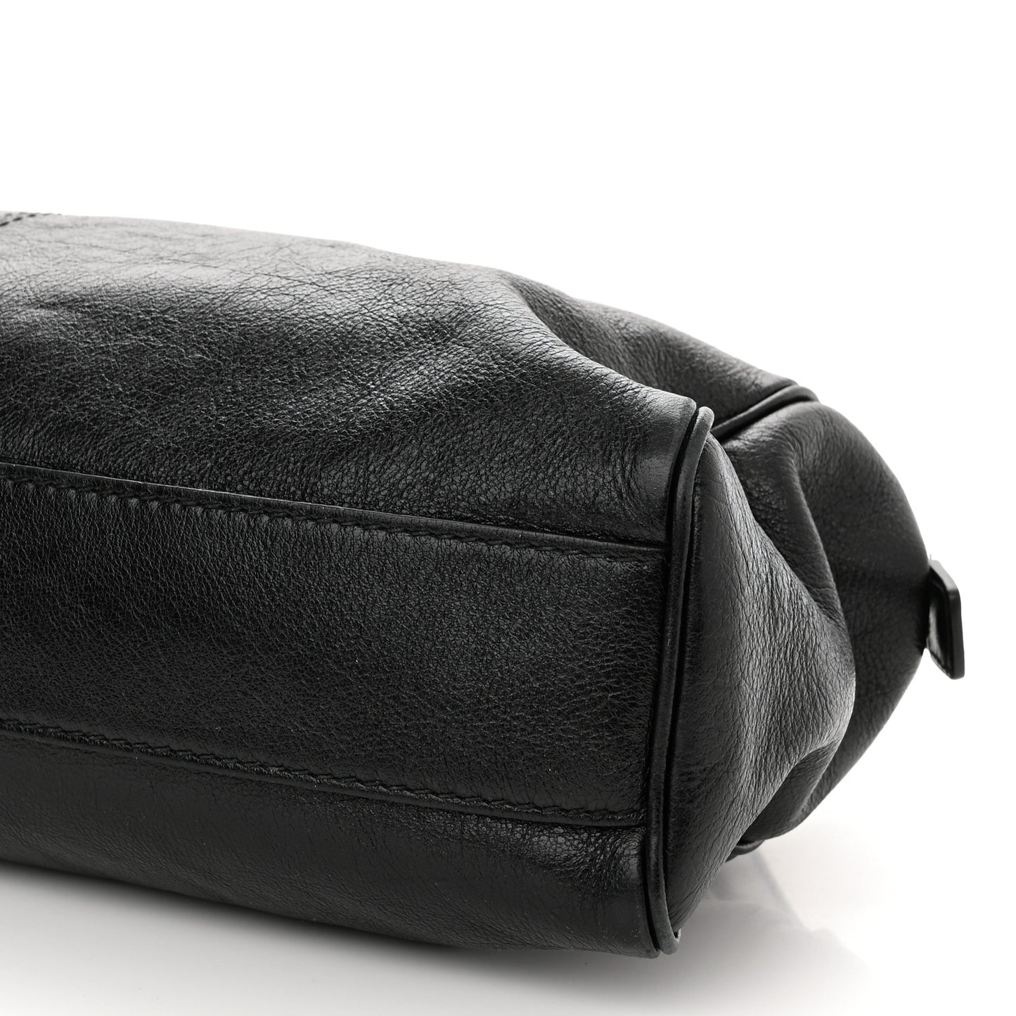 Calfskin Medium Re(Belle) Top Handle Bag Black