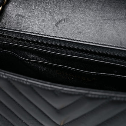Chanel Lambskin Chevron Quilted Mini Rectangular Flap Black 11 of 16