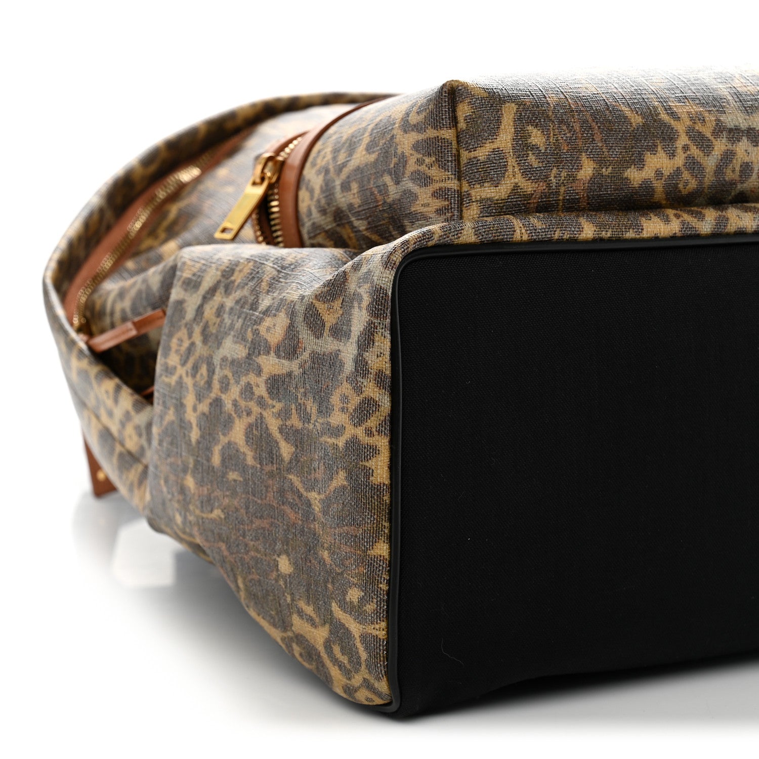 Saint Laurent Coated Canvas Jaguar City Backpack Brown Multicolor 9 of 10