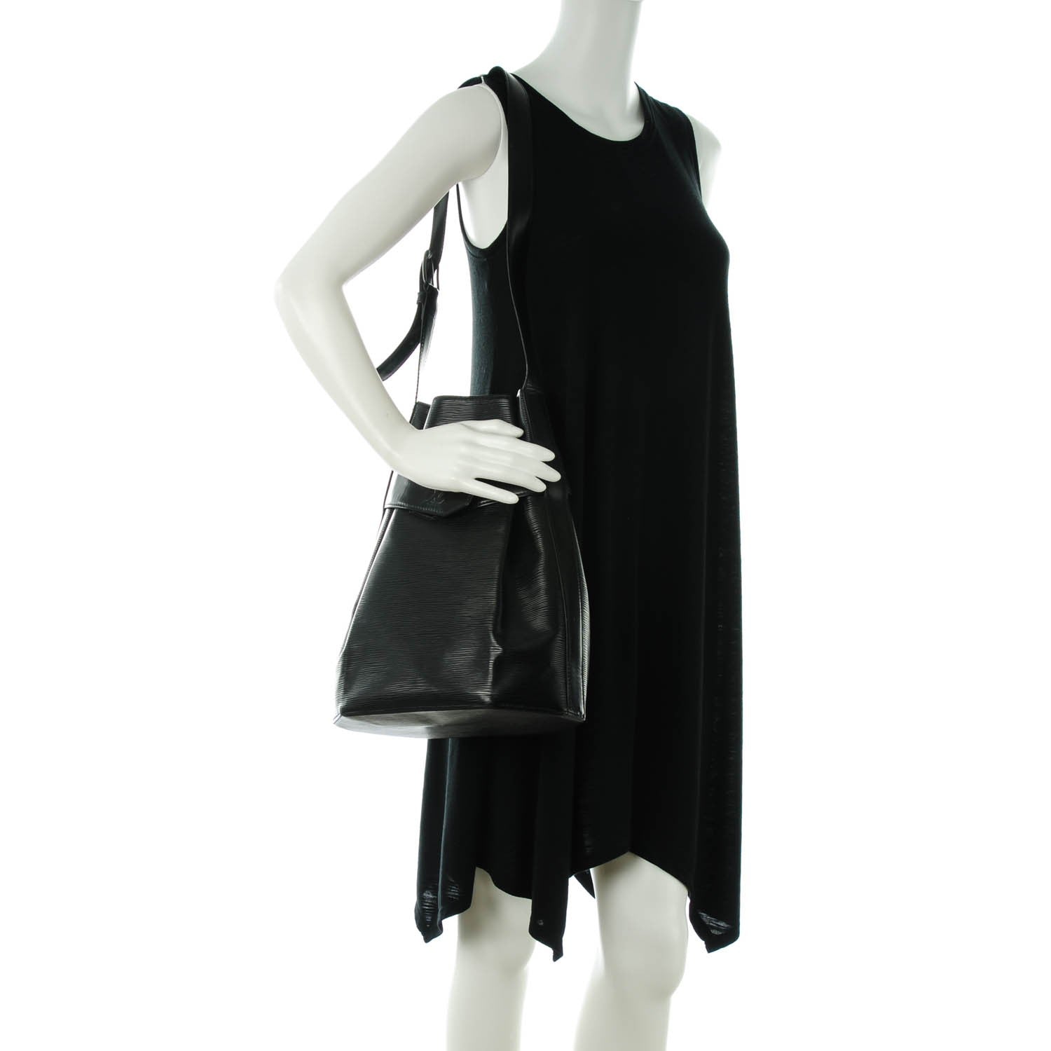 Louis Vuitton Epi Sac D'Epaule GM Black 2 of 10