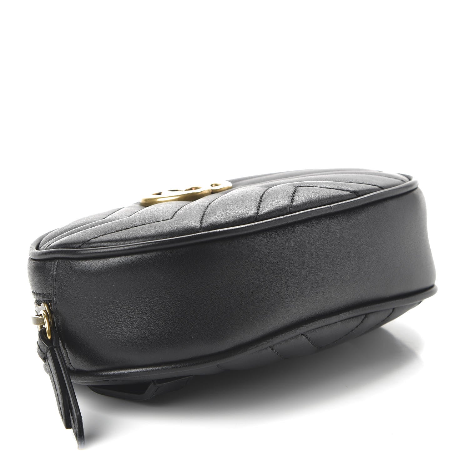 Gucci Calfskin Matelasse GG Marmont Belt Bag 95 38 Black 4 of 11