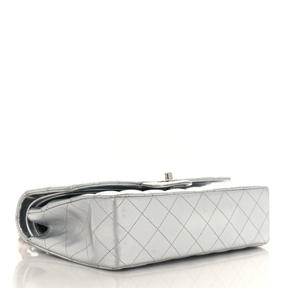 Chanel Metallic Lambskin Quilted Medium Double Flap Silver 6 of 19