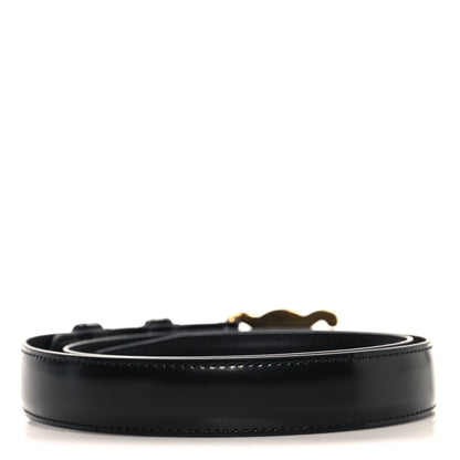 Celine Box Calfskin Medium 25mm Triomphe Belt Black 75 30 Black 2 of 6