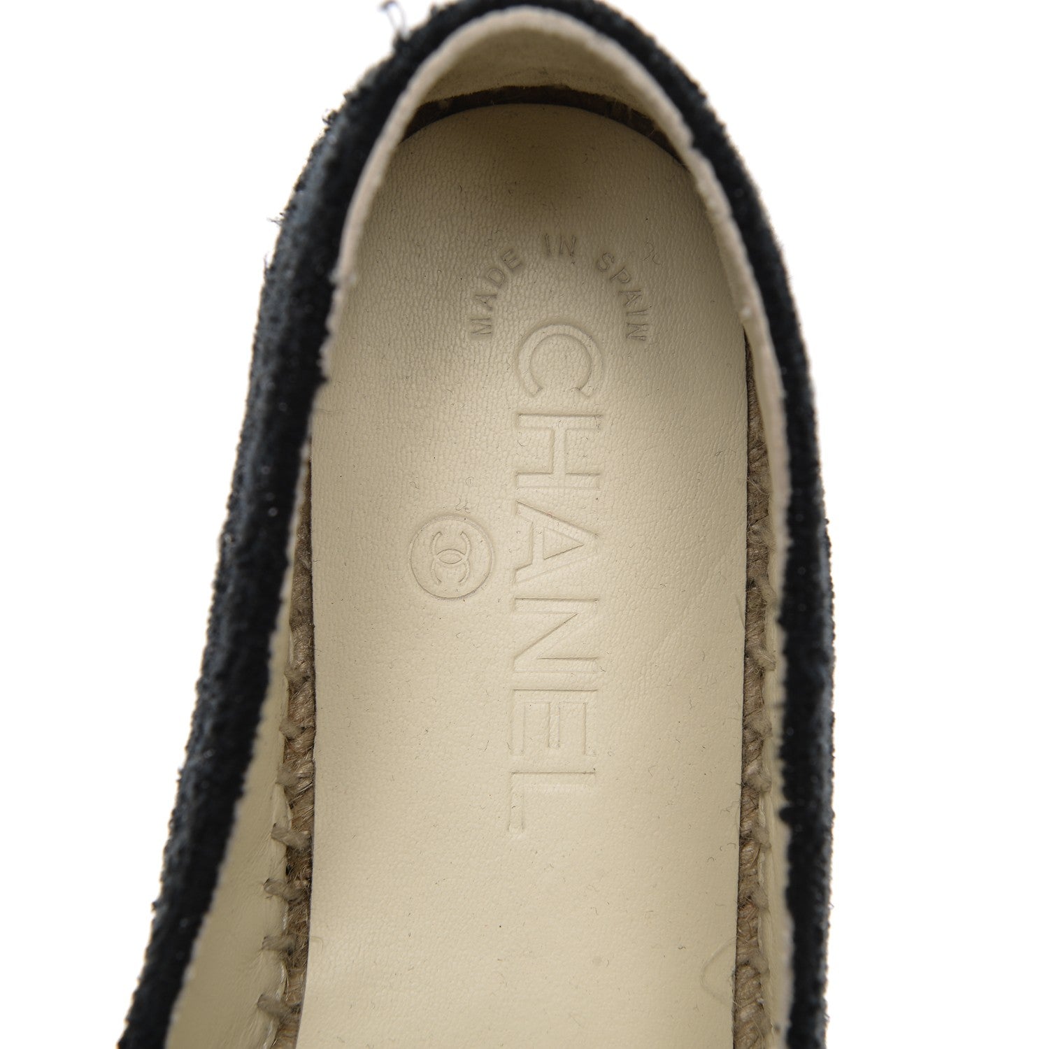 Chanel Fabric Patent Calfskin CC Espadrilles 36 Black 8 of 9