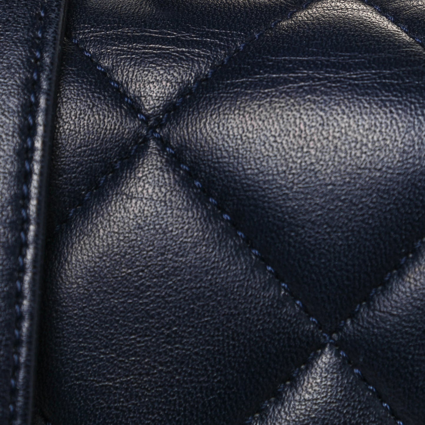 Lambskin Quilted Small Trendy CC Flap Dual Handle Bag Navy