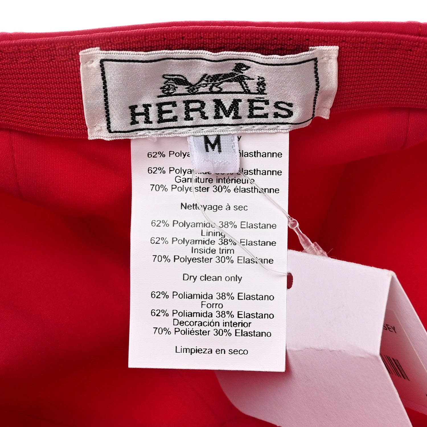 Hermes Waterproof Jersey Serena Cap M Rose Griotte 8 of 8