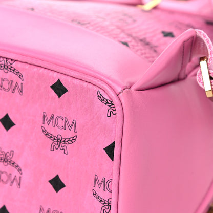 MCM Visetos Small Duke Backpack Pink 9 of 16