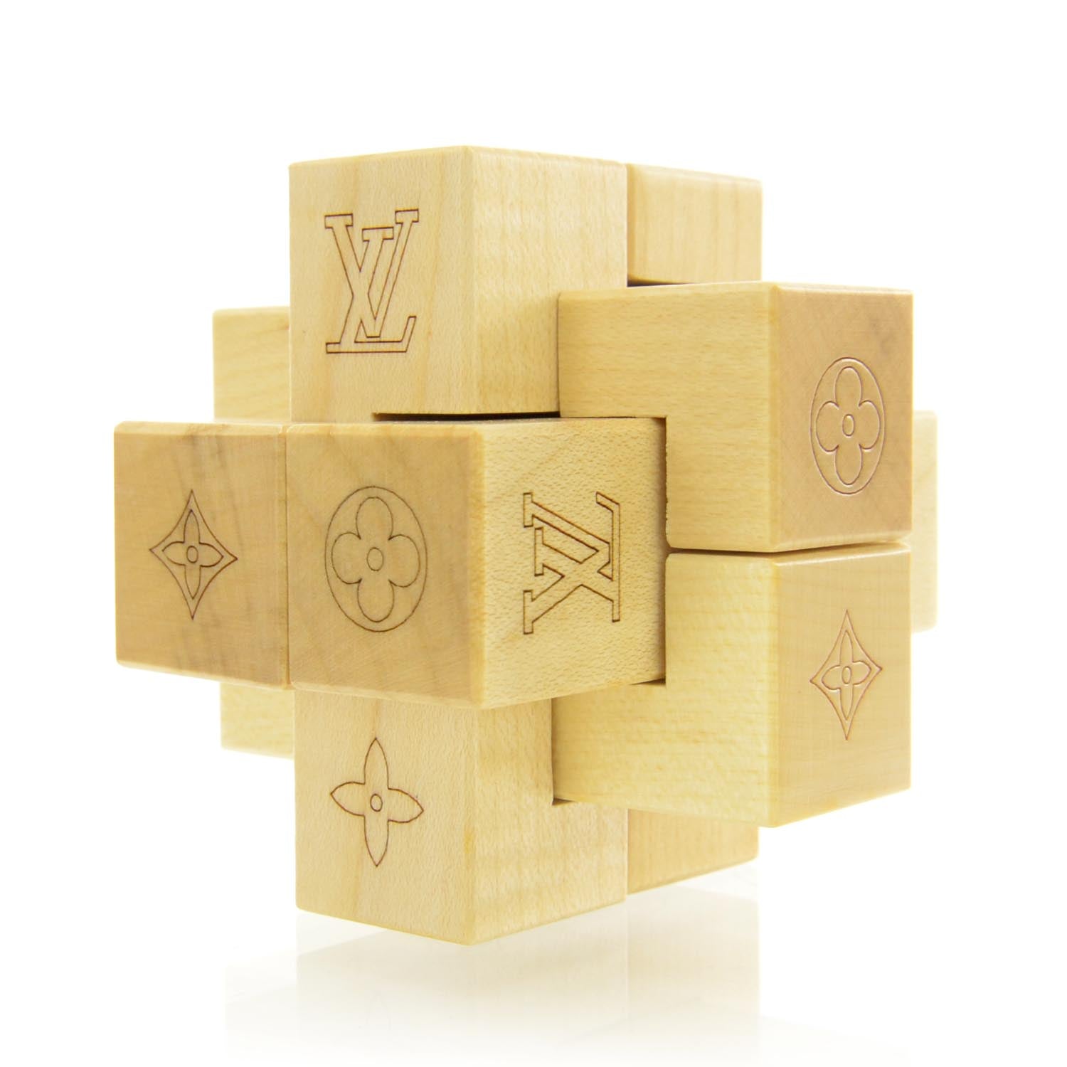 Louis Vuitton Le Pateki Wood Cube Puzzle 3 of 4