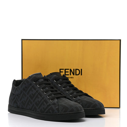 Fendi Tech Fabric FF Mens Lace Up Low Top Sneakers 10 Black 9 of 9