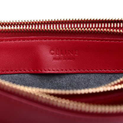 Celine Lambskin Large Trio Crossbody Bag Red 7 of 8