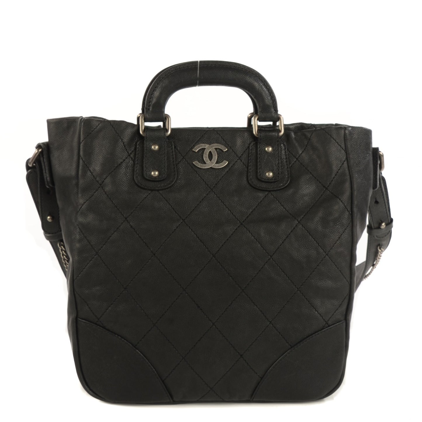 Distressed Caviar Outdoor Ligne Tote Dark Grey